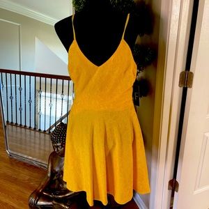 Lulu’s Yellow Lace Skater Dress